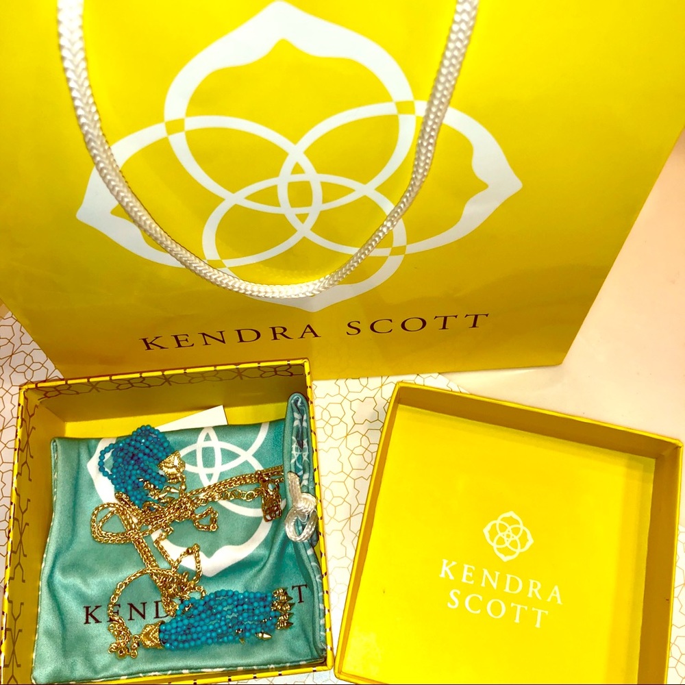 Kendra Scott Monique Lariat necklace Turquoise